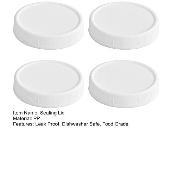 4 ks 70/86MM Širokohrdlý víčko na zavařovací sklenici Opakovaně použitelné Neprosakující Víčko na zavařování Bezpečné v myčce na nádobí Potravinářské Víčko na utěsnění sklenice Horní víčko