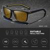 Fashion Vintage Square Colorful Unisex Night Vision Glasses Reduce Visual Fatigue Lenses Anti-Glare Anti reflective UV400