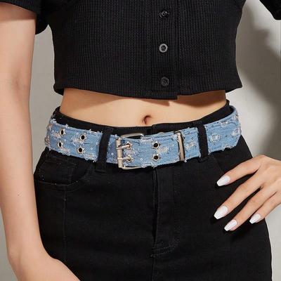 Punk Stars Double-breasted Belt Jeans Fashion Decorative Belt