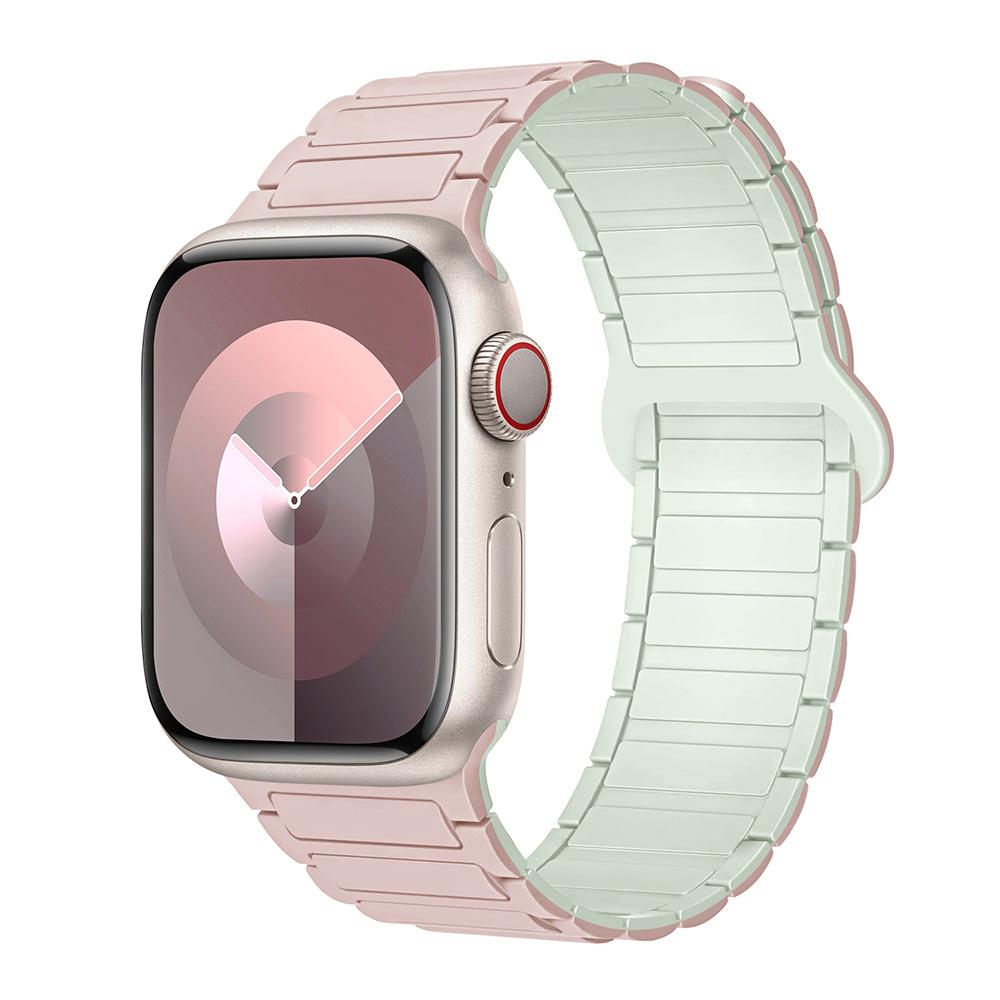 For Apple Watch Straps: 1-11 Generations / Ultra3 / SE3 Second Generation - Three-bead Silicone Magnetic Adhesive Straps