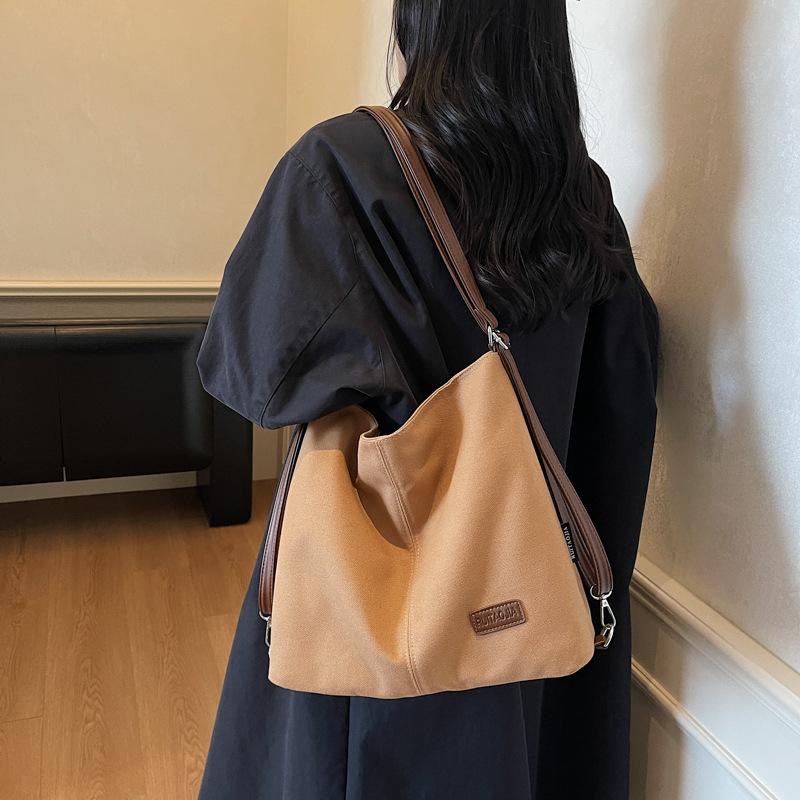 2025 New Backpack Bag Women's Large-capacity Niche Design Multi-purpose Commuter College Student Class Shoulder Messenger Bag