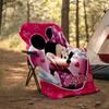 Customizable Minnie Throw Blanket – Personalized Name, All-Season Cozy Snug Blanket, Machine Washable, Personalized Blanket