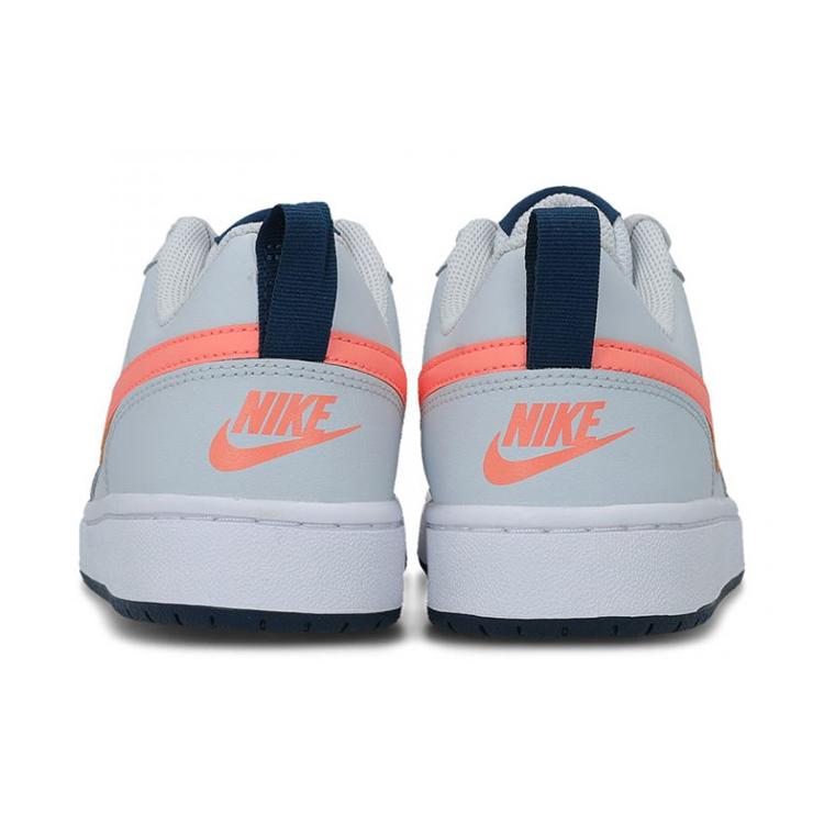 Nike Court Borough Low 2 'Grey Pink' Grade School (Unisex) Kids' Skateboarding Shoes BQ5448 009