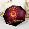 Galatasaray1 Personalized Name Umbrella Outdoor Automatic Umbrella Folding Umbrella with 8 Ribs Durable Plastic Iron for Outdoor Daily Use