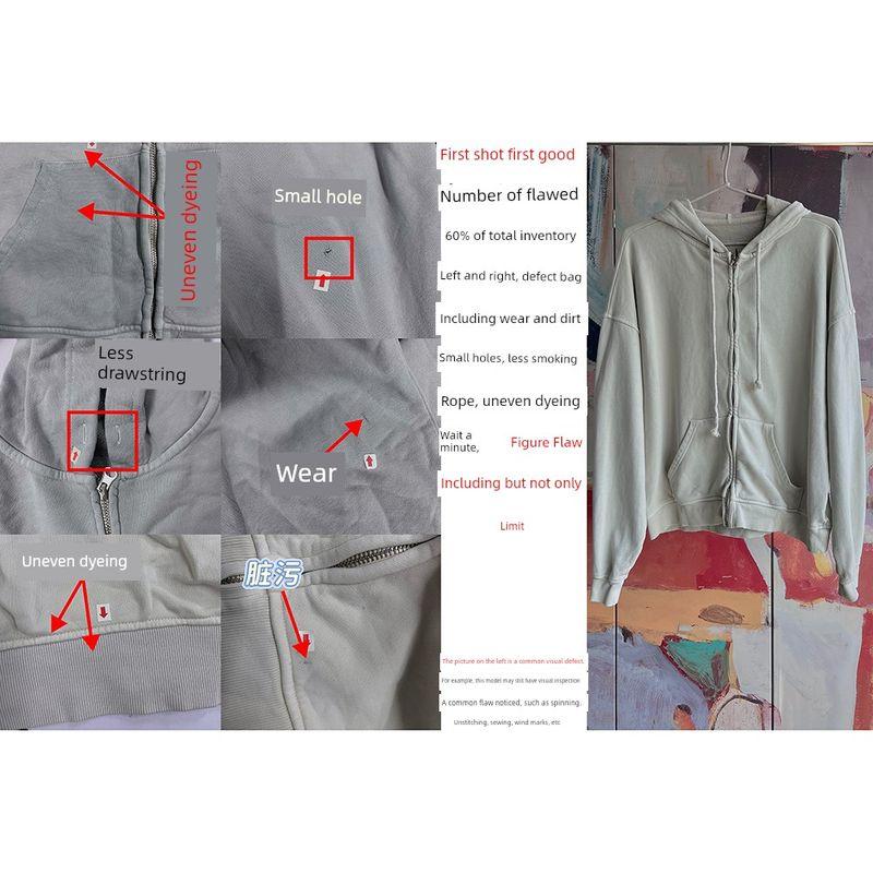 Foreign Trade Original Order Lim * E Women's Washed Old Sports Leisure Hoodie Hoodie Multi-Color 9083-401 1675