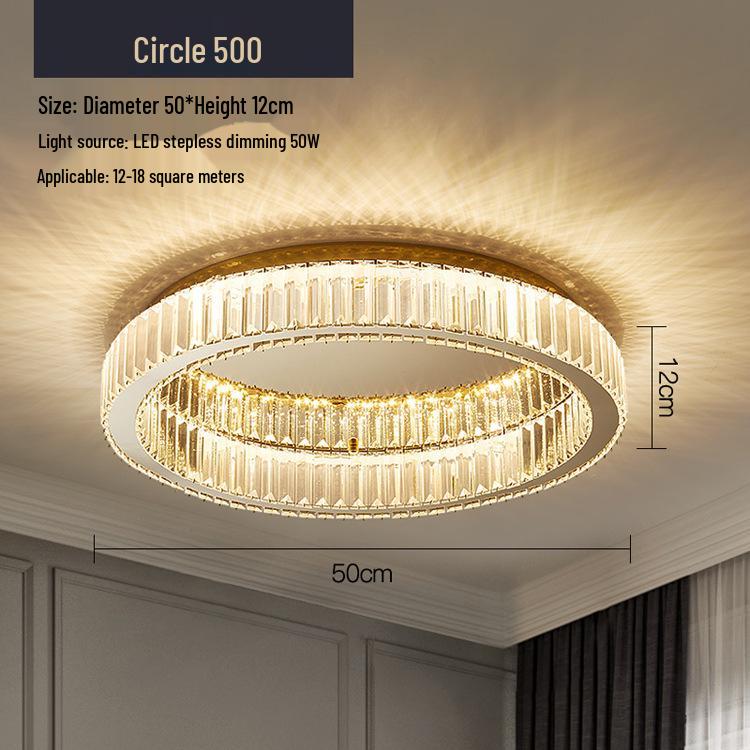 Modern Italian LED Crystal Ceiling Light for Bedroom and Dining Room
