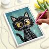 DIY Black Cat Pearl Art Painting for Home Wall Decor Pearl Gem Paintings Picture Arts Craft  for Adults/Beginners Gift Idea Home Decor Without Frame