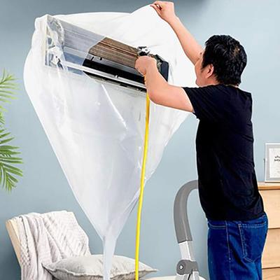 Split Air Conditioner Waterproof Cleaning Cover Dust Washing Protector Wall A/C System Cleaning Bib with Water Hose Universal