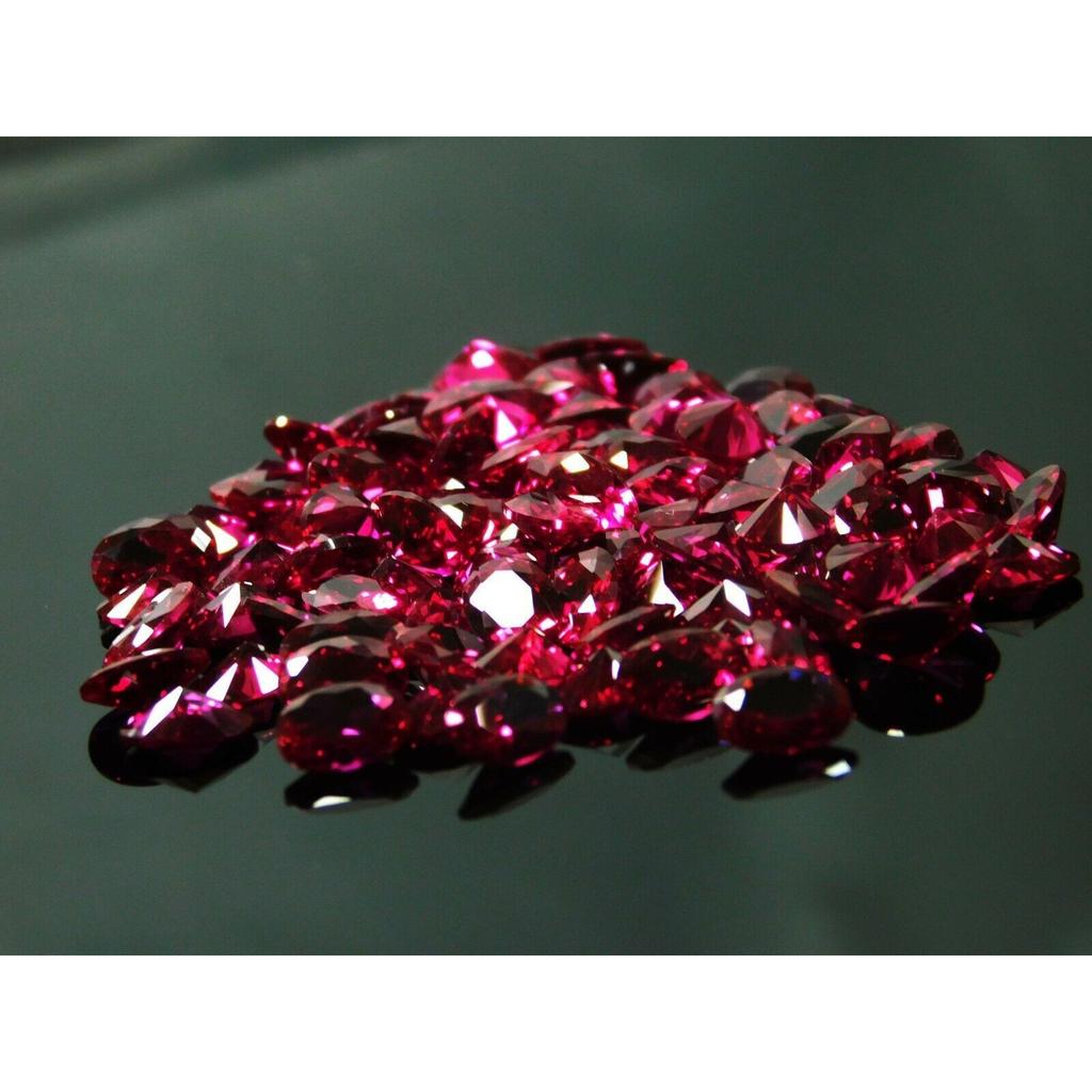 16 Stück Natürlicher Roter Rubin Lose Edelsteine ZERTIFIZIERT Ovale Form 7x5 mm Lot MQ-005