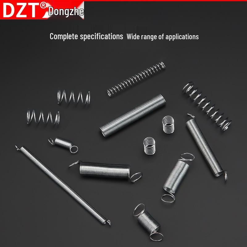 200 PCS Assorted Spring Set: Cylindrical Tension & Compression Springs with Hooks, Boxed