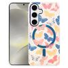 Blue Light Jungle Series Magnetic TPU Phone Case For Samsung Galaxy S24+ 5G, Raised Lens Screen Wireless Charging Protective Cover