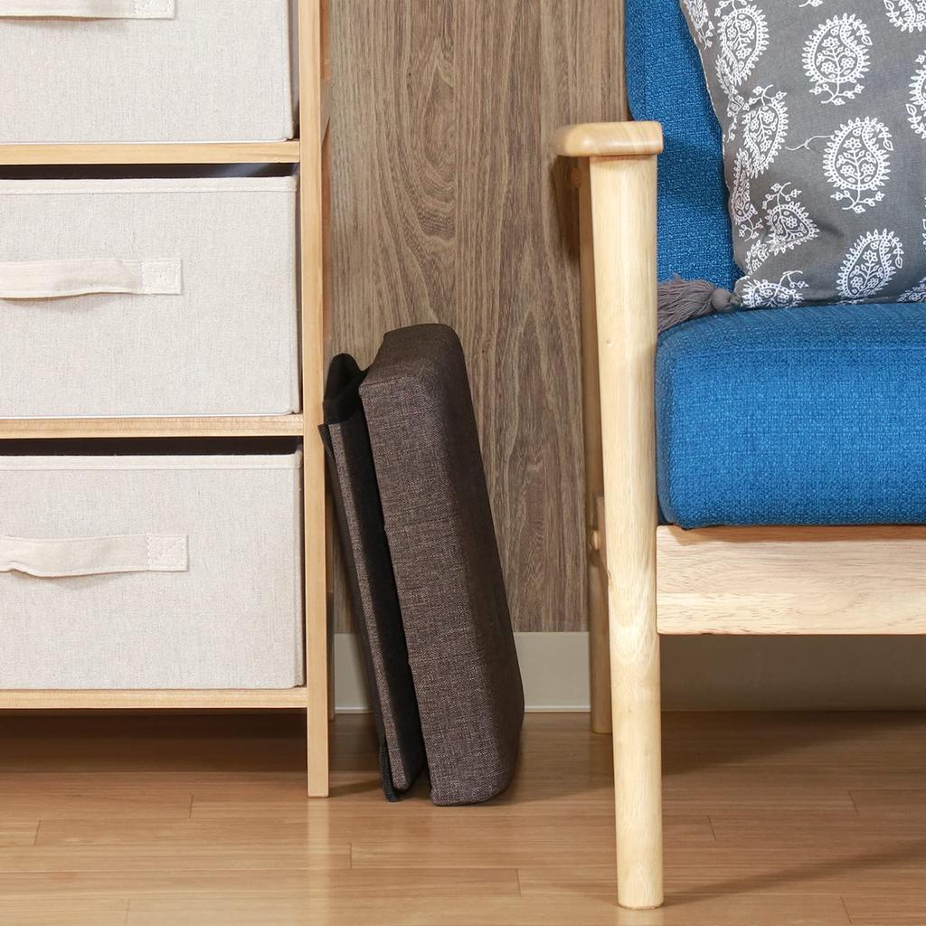 Fuji Boeki Pet House Storage Stool, 30cm Wide X 30cm Deep X 30cm High, Charcoal Fabric, Foldable, Mini 53702, Small