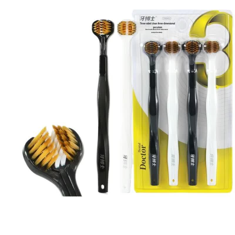 Dr. Tooth 3-Sided Soft Bristle Toothbrush 4-Pack