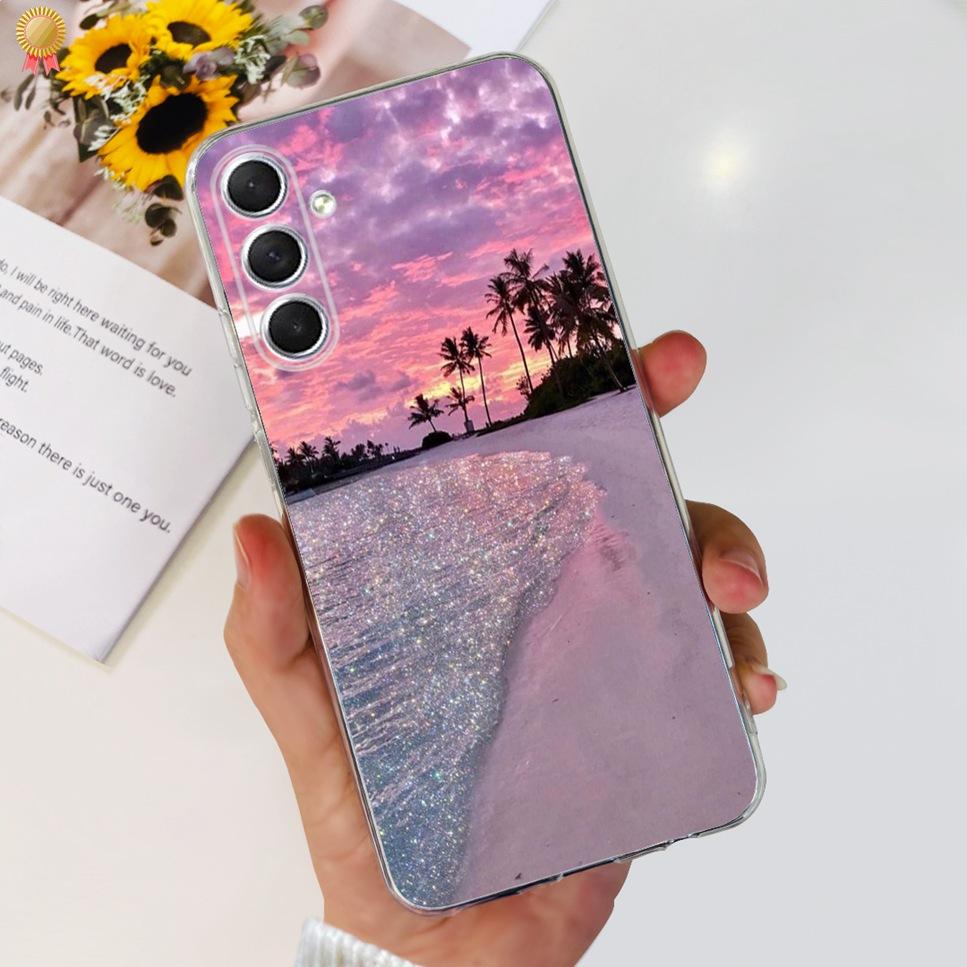 Case For Samsung F54 5G Back Cover Glitters Fashion Cat Wolf Soft Silicon Bumper For Samsung Galaxy F54 5G F546B Phone Case Capa