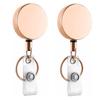 Retractable Nurse Badge Reel Clip Badge Holder Id Card Key Chain Lanyard Clip Students Doctor Rose Gold Badge Clip Office Acc