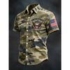 New Summer Men's Printed Casual Breathable Loose Short-Sleeve Shirt
