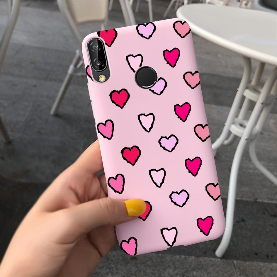 For Huawei P20 Lite Case Phone Cover Cute Love Heart TPU Protective Bumper Shell For Huawei P20 Lite ANE-LX2 Nova 3E Soft Fundas