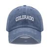 Cappellino da baseball unisex in morbido cotone con ricamo LETTERA COLORADO Regolabile Unisex Cappellini Sportivi Casual per Donne Uomini