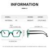 Fashion Square Large Frame Blue Light Blocking Reading Glasses Retro Unisex Presbyopia Eyewear +2.5 Far Sight