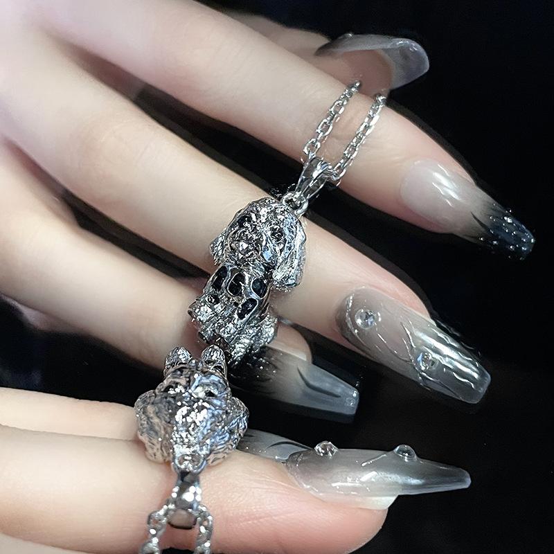 Dark Wind Personalized Dog Necklace Niche Design French High-End Clavicle Chain Fashion Women'S Jewelry