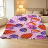 Lightweight Fruit Series Flannel Blanket – Soft, Bright & Warm, Versatile for Home, Car, Halloween, Christmas, Home Decor & Portable Cozy Use