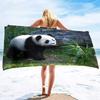 Cute Panda Beach Towels Quick Dry Microfiber Soft and Absorbent Bath Towel Outdoor Travel Oversized Beach Towel for Adults Kids