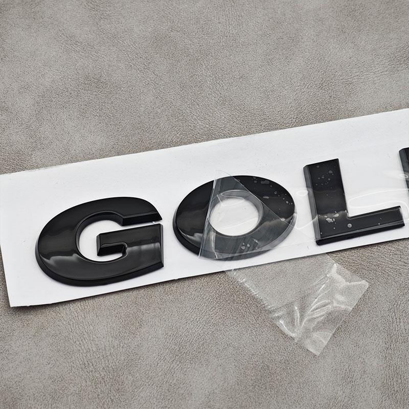For VW Volkswagen Jetta MK5 Golf 3D ABS Chrome Black Logo GOLF Emblem Letters Sticker Car Rear Trunk Badge For Volkswagen VW Gol
