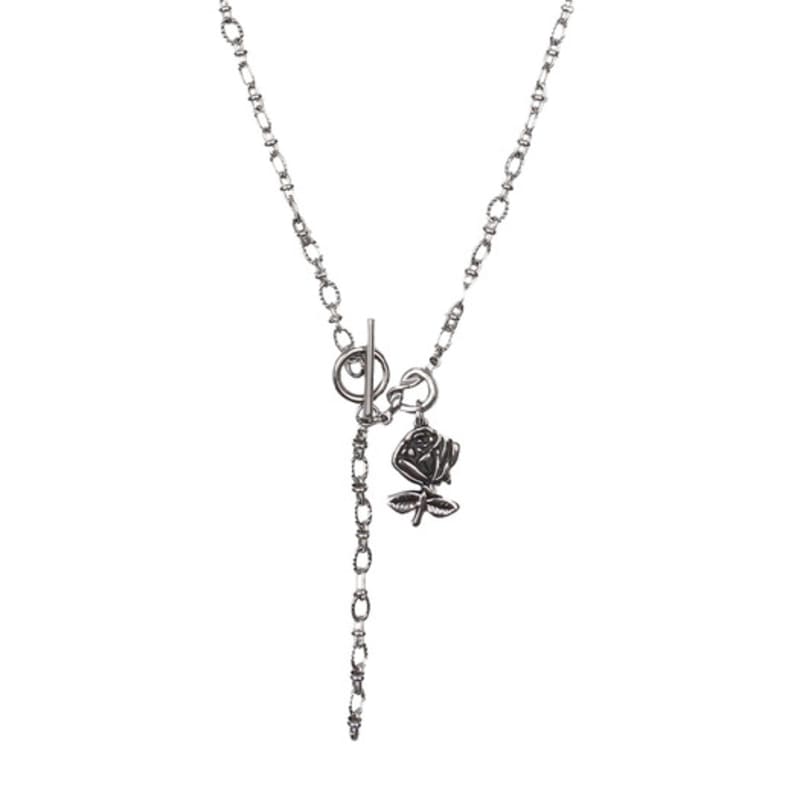 HIGHSCHOOLDISCO Vintage Blumen Toggle Bar Halskette