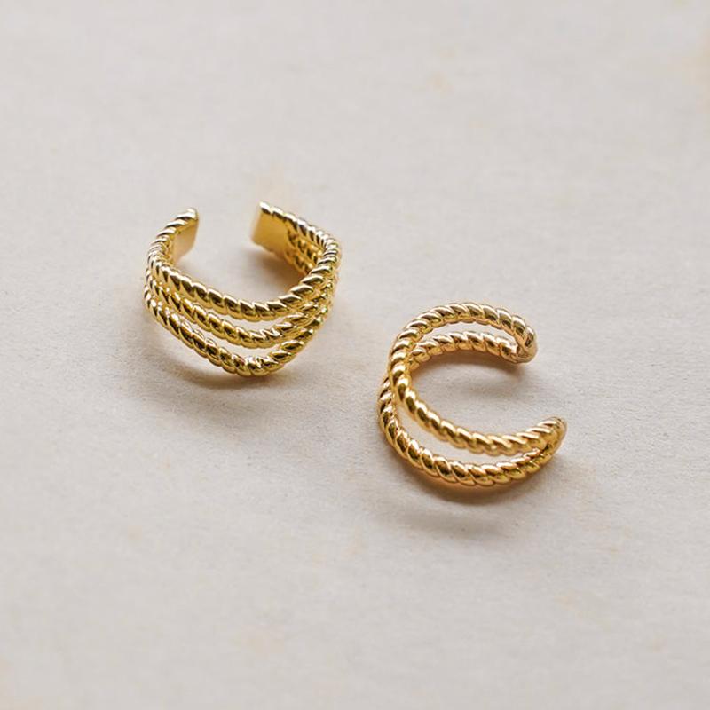 New Arrival Multicolor CZ Crystal Ear Cuff Stackable C Shaped Ear Clips No Pierced Cartilage Earring for Women Earcuffs