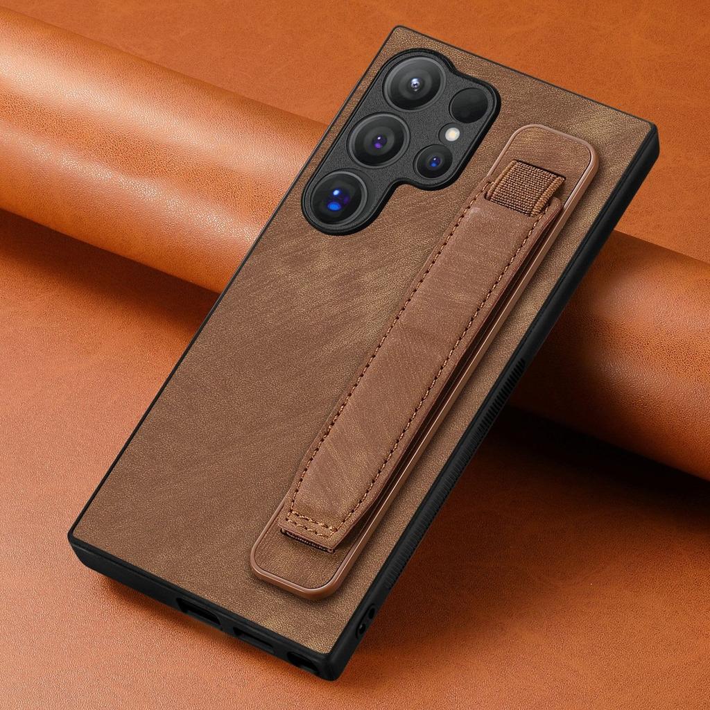 Applicable To Samsung Galaxy S25 Ultra Mobile Phone Case All-inclusive Simple A56 Wristband S24 Bracket A17 Protective Case