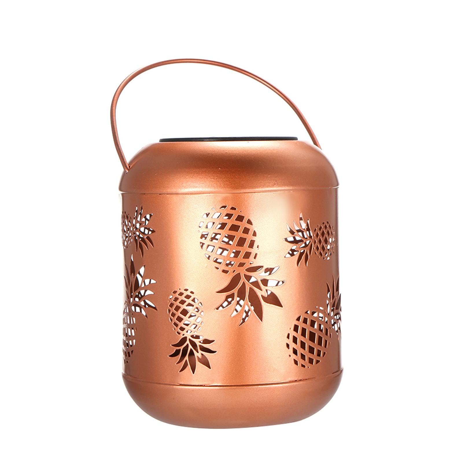 

Outdoor Lighting Solar Powered LEDs Lawn Light Hollowed-out Pineapple Design Hanging Landscape Decoration Lamp for Patio Garden