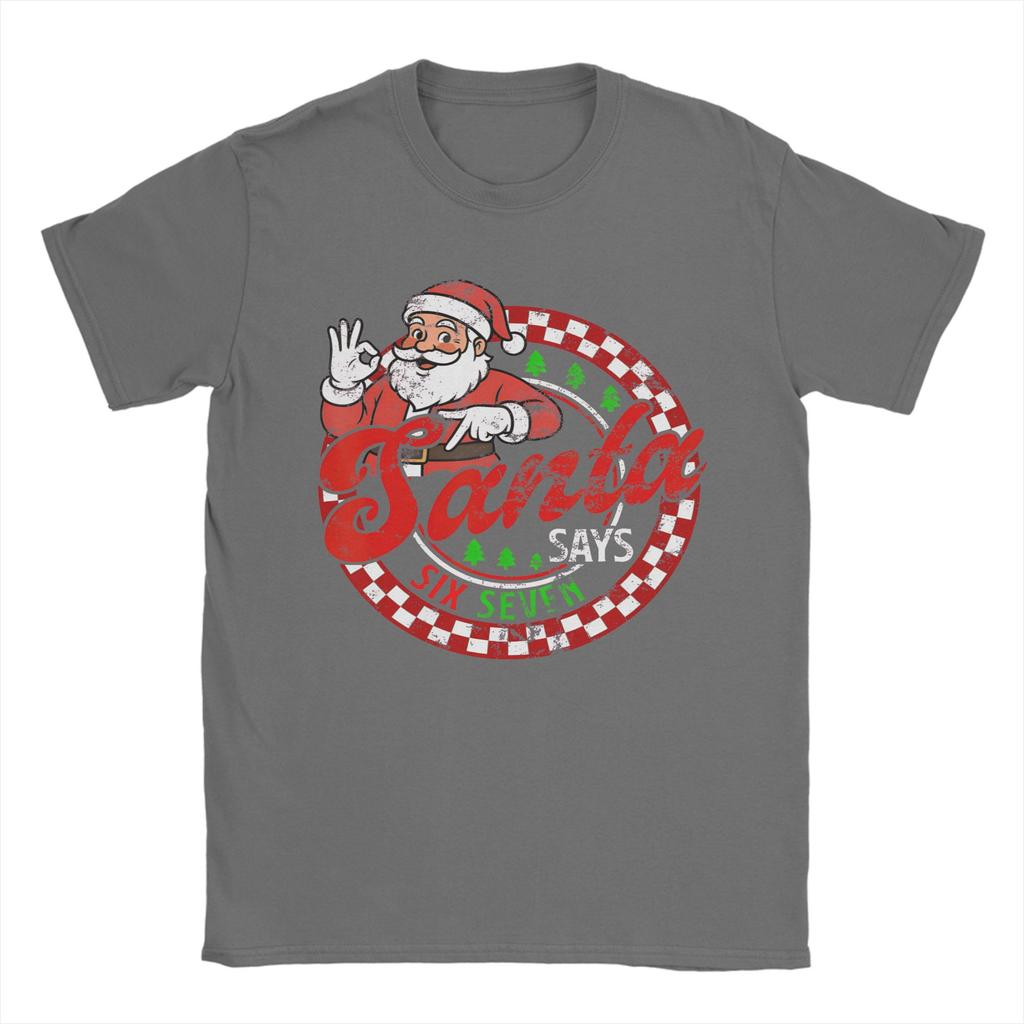 Dabbing Christmas Santa Says 67 T-Shirt Summer 100 Cotton T Shirts For Couple Leisure Casual Short Sleeve Funny Clothing