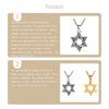 Judaism Hexagram Chic Necklaces Steel Pendant Wearing Retro Accessories Punk Accessory Stainless Dangling for Men and Boys
