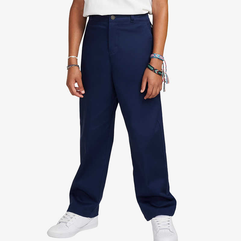 Nike Chino Pants Casual Comfortable Solid Navy Blue Kids Bottoms FN9215-410