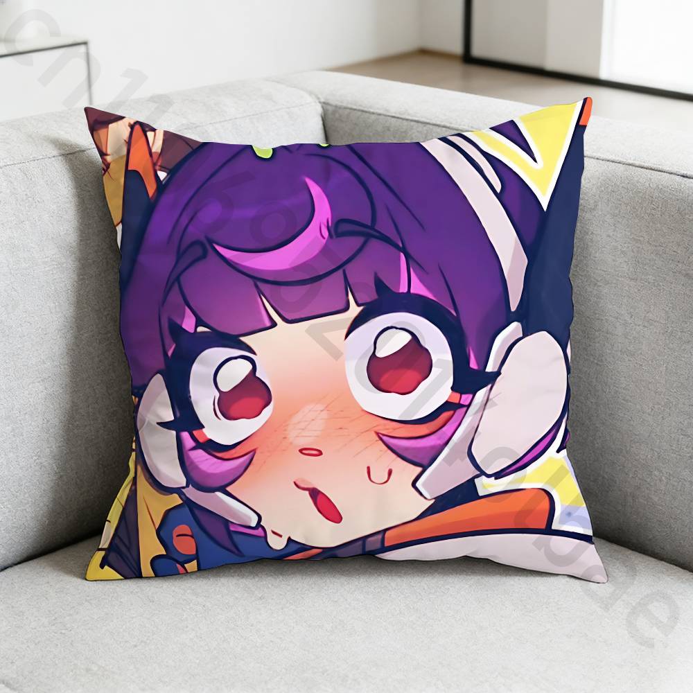 Game OOverwatchS Pillow Case Square DoubleSided Printing Short Plush Sofa Cushion Cover Bedroom Bedside Pillow