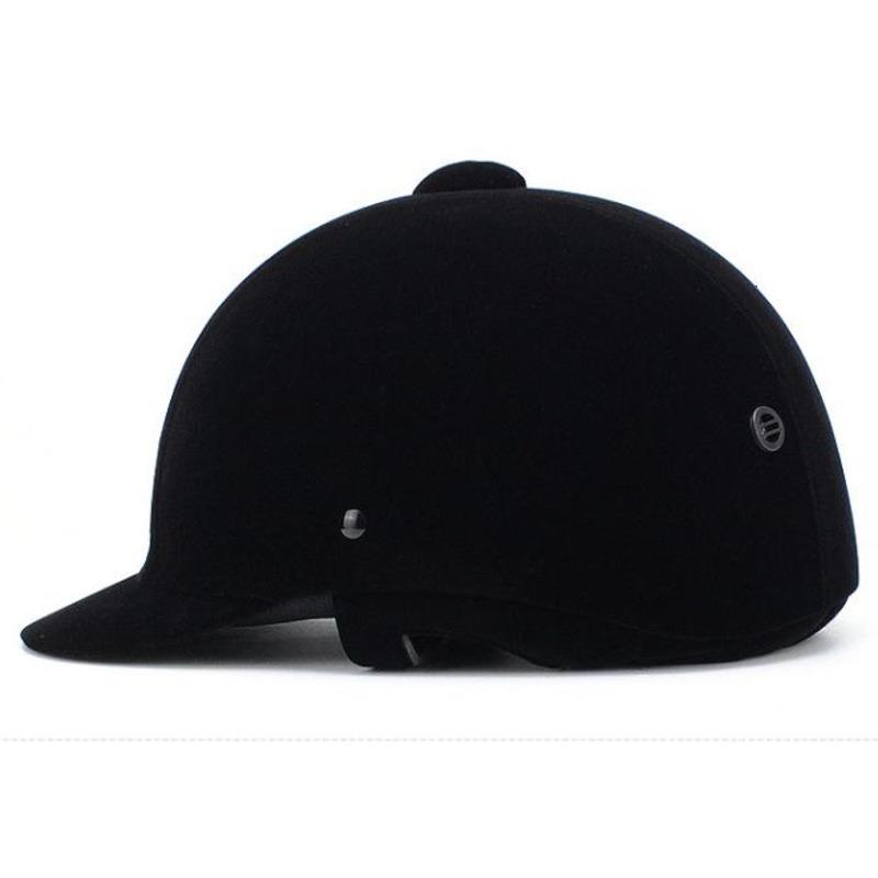 Reithelm Unisex Klassischer Reithelm aus Samt, Pferdeausrüstung, Fahrradhelm, Schutzkappe, 54-62 cm, verstellbar