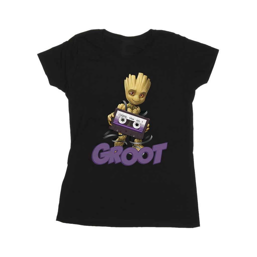 Guardians Of The Galaxy Womens/Ladies Groot Casette Cotton T-Shirt