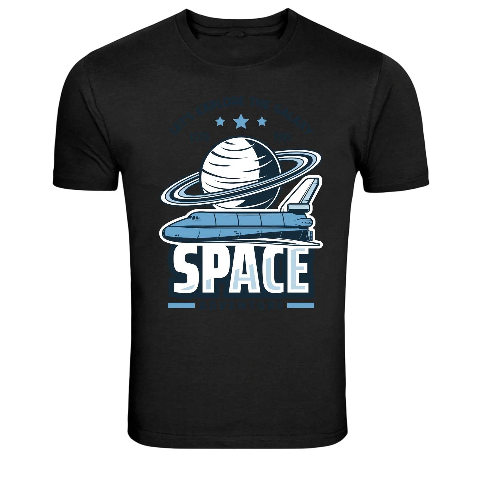 Space Adventure Shuttle Planet Graphic T Shirt 2XL