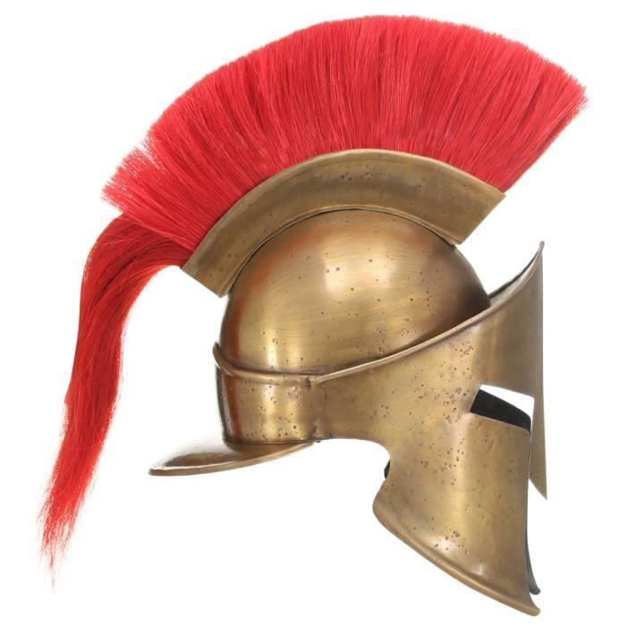 VidaXL Casque de guerrier grec antique pour GN Laiton Acier