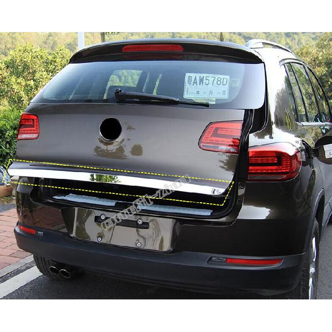 Stainless Rear Tail Door Trunk Lid Strip Trim For Volkswagen Tiguan 2010-2016
