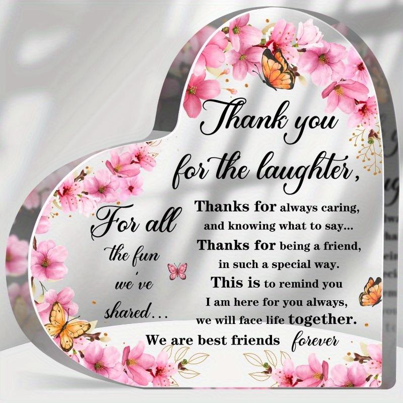 Thank You Gifts for Women Best Friends Forever Plaque for Her Birthday PresentsFestival Statue Decorations