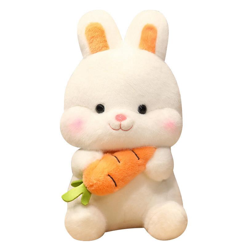 Endearing Plush Short Bunny With Carrot  Kids Perfect Birthday Gift Celebrations