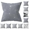 Sliver Grey Style Geometry Decorative Pillowcases Throw Pillow Case Striped Pillowcase Cushion Cover Home Decor Pillows 18Inch