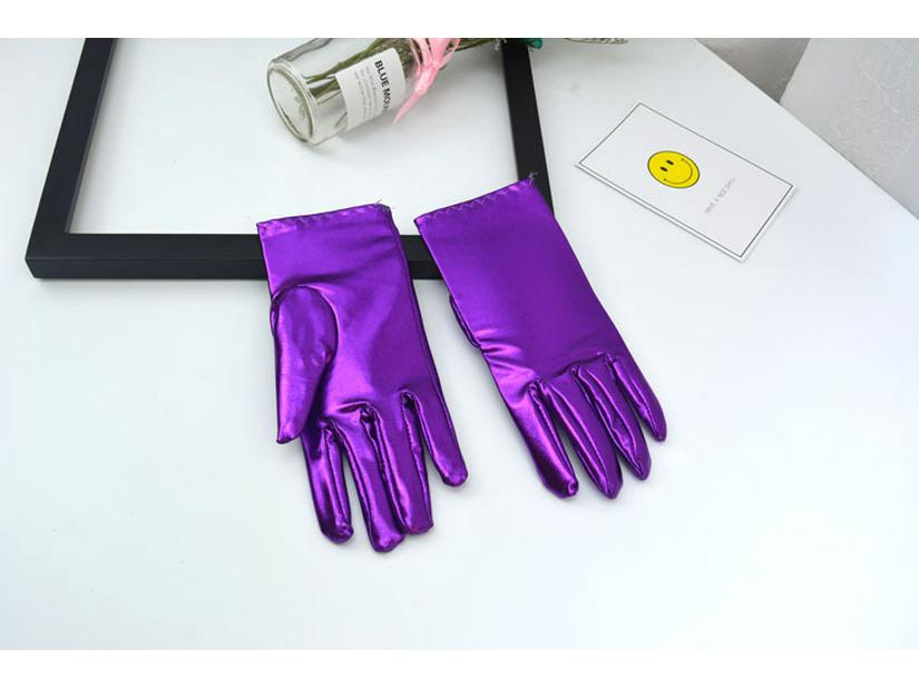 Adult Women's Summer Performance Gloves - Gold Fluorescent Thin Spandex Gloves for Dance, Stage, or Parties.