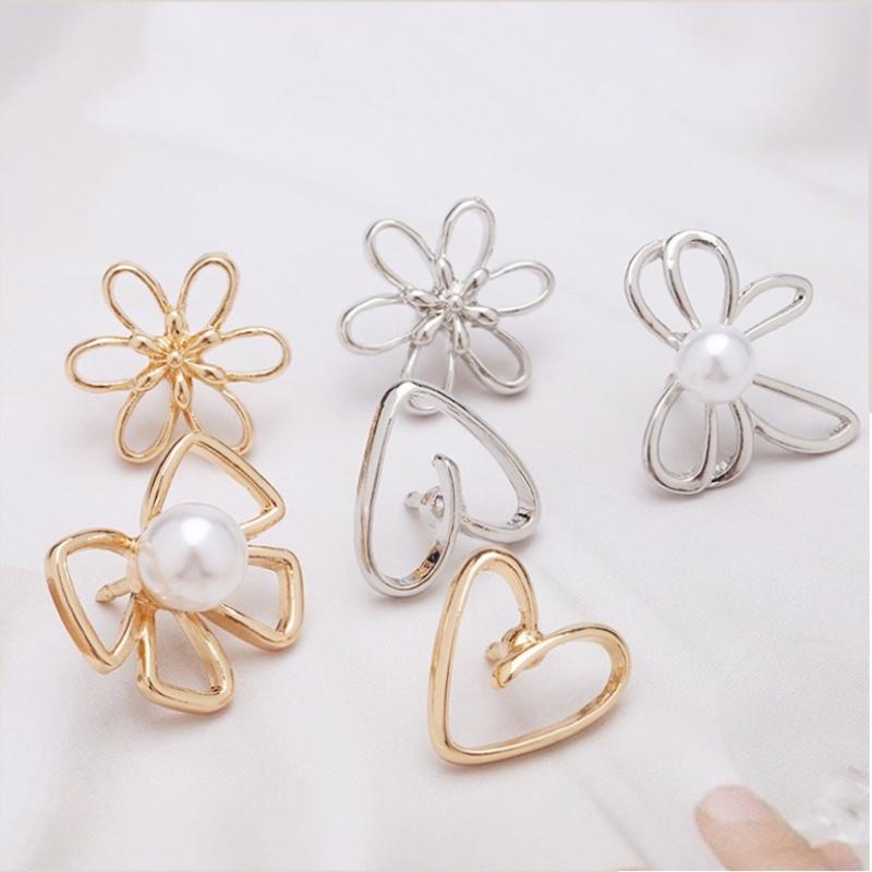 Exquisite Small Size Temperament Heart Brooches Pins For Women Lady Bow Knot Simplicity Flower Suit Clothing Accessories Gift