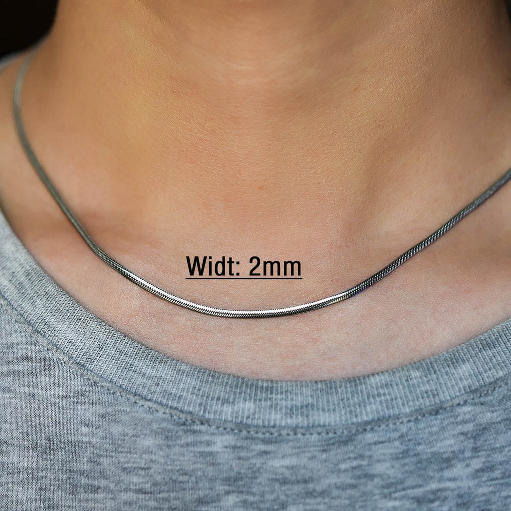 1mm/2mm Wide Stainless Steel Flat Herringbone Chain Necklace for Women Men Vintage Thin Choker Metal Jewelry Making Accessories