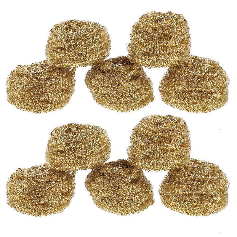 10Pcs Soldering Tip Cleaner Steel Wool Iron Copper Wire Cleaning Balls Soldering Tip Cleaner Brass Wire Balls