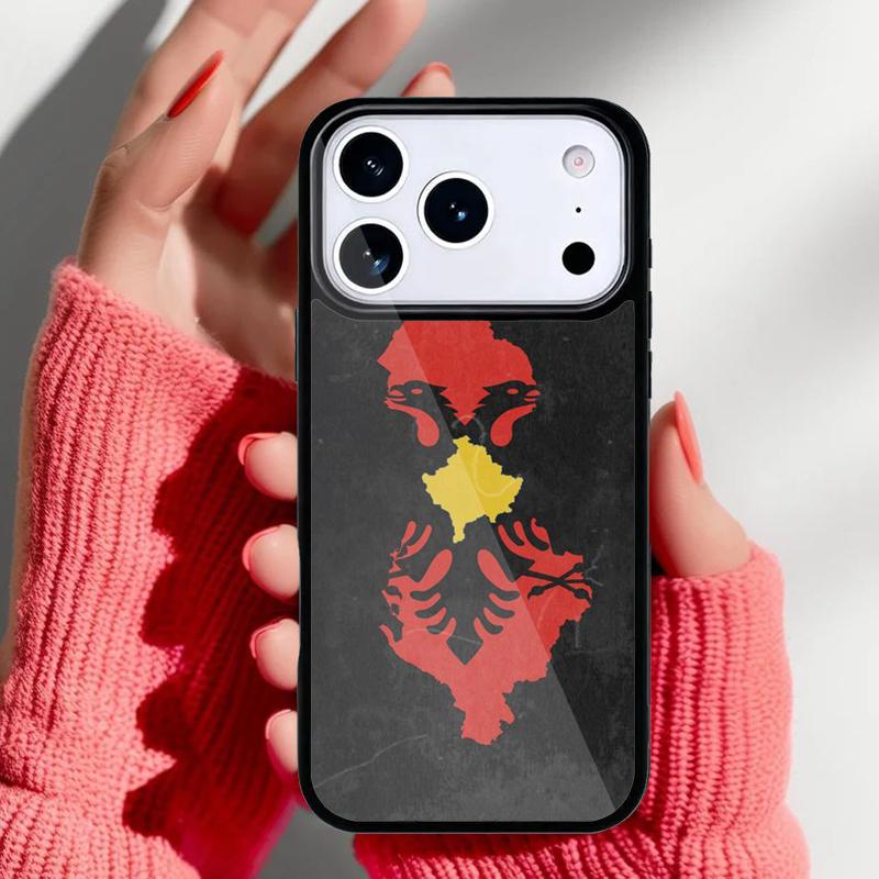 Albania Flag Phone Case for iPhone 17 16 15 14 13 Pro Max Back Cover for 12 11 Pro Coque