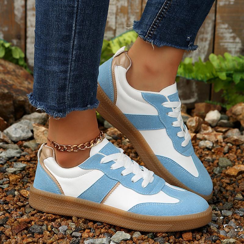 

Lightweight Flat Sneakers for Women Vulcanized Bottom Non Slip Running Shoes Woman Comfortable Casual German Training Shoes 2025 42 синий