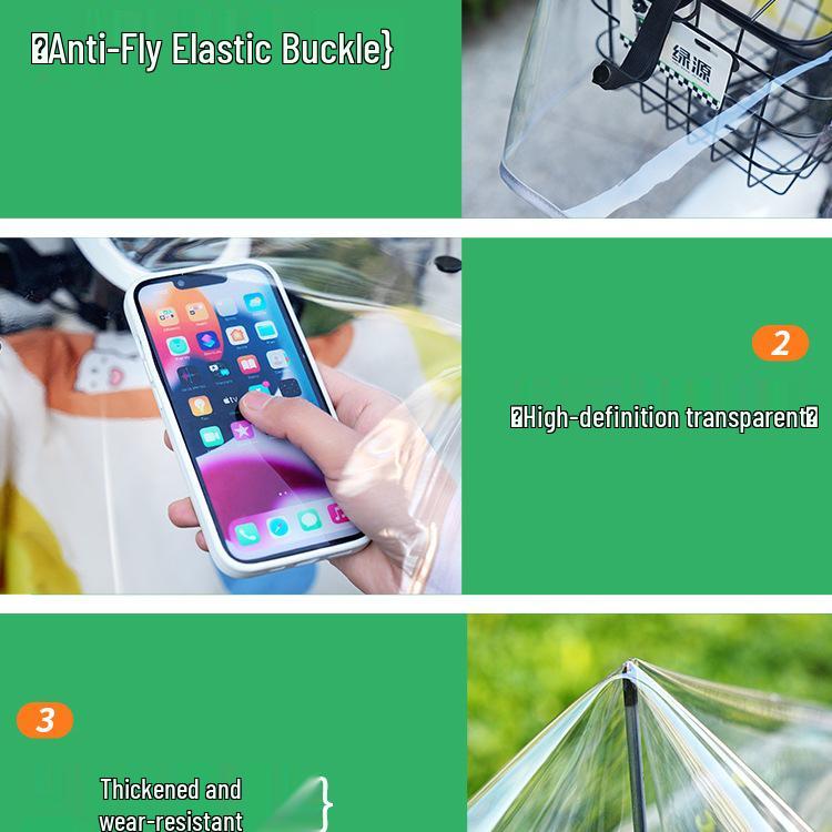 Extra Large Electric Car Windshield and Bicycle Handlebar Rain Cover